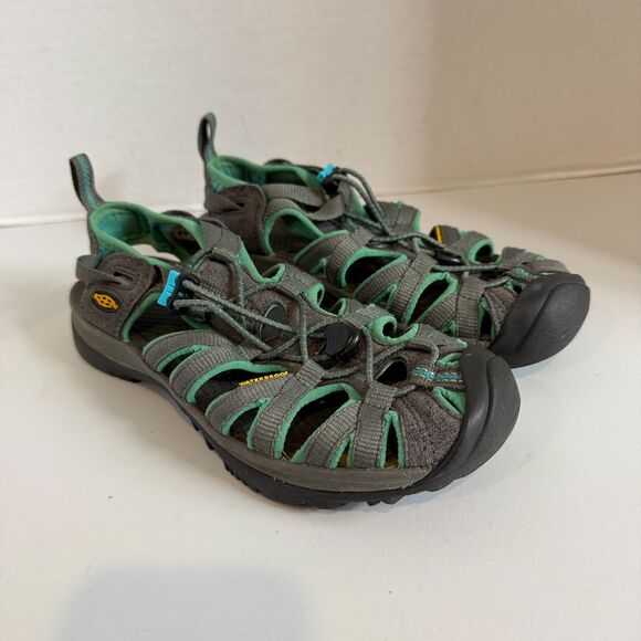 Keen Women's Whisper Waterproof Outdoor Hiking Sandals Gray Green Size 7 - Picture 1 of 9